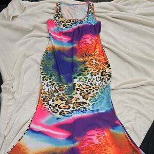 Multicolor Bodycon Mermaid Dress